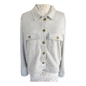 Bagatelle Lightweight Warm Shirt Jacket Grey Marle Size Large